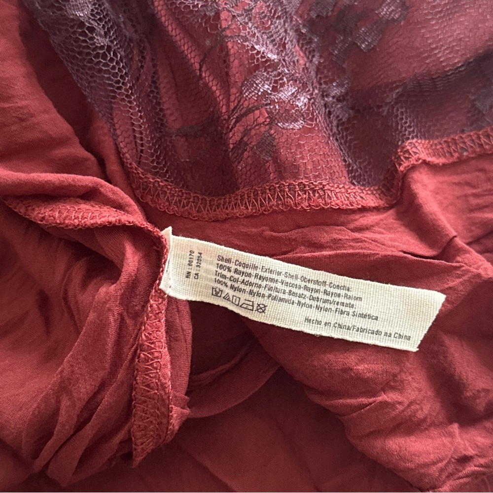 VERY RARE Free People Lace Trim Mini Slip Dress - size XS - Picture 8 of 9